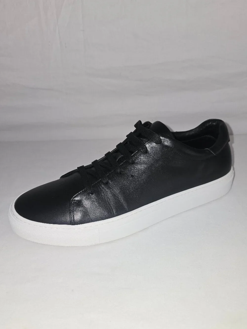 M. GEMI Black Low Top Italian Leather Sneaker Shoes Men's Size EU 45 / US 12